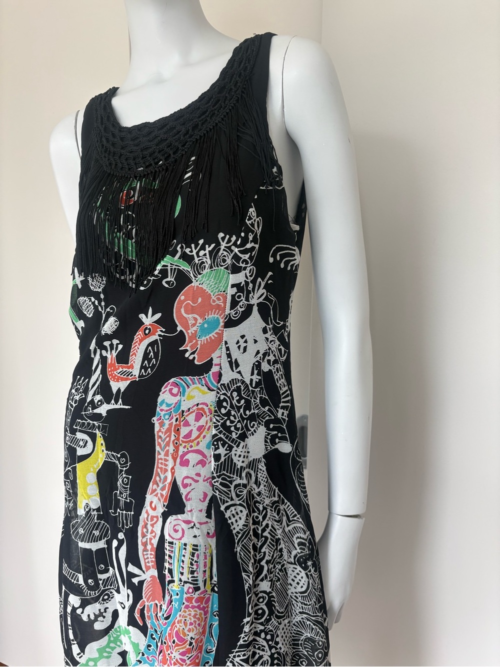 Desigual Fringe Midi Dress